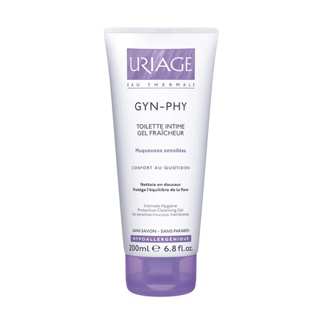 URIAGE GYN-PHY Toilette Intime, Gel Fraîchaur, Muqueuses Sensibles, tube 200ml