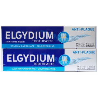 TOOTHPASTE ELGYDIUM ANTI PLAQUE LOT OF 2 TUBE 75 ML