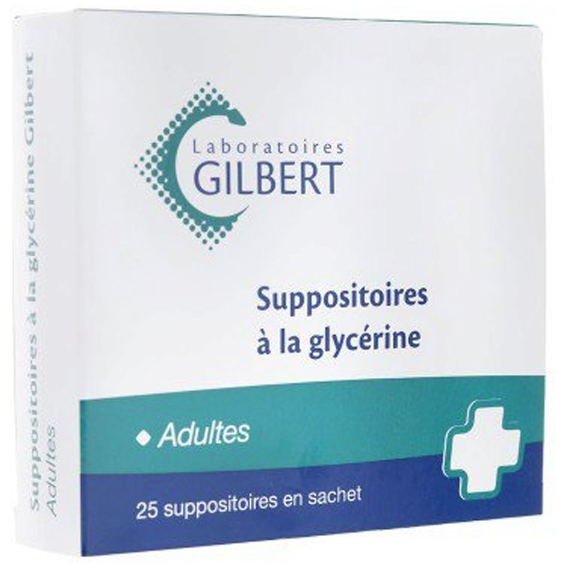 25 Suppositoires A La Glycerine Adultes Gilbert