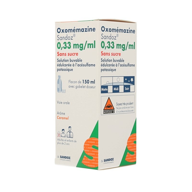 OXOMEMAZINE SUGAR FREE SANDOZ 150ML