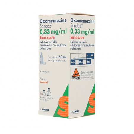 OXOMEMAZINE SUGAR FREE SANDOZ 150ML