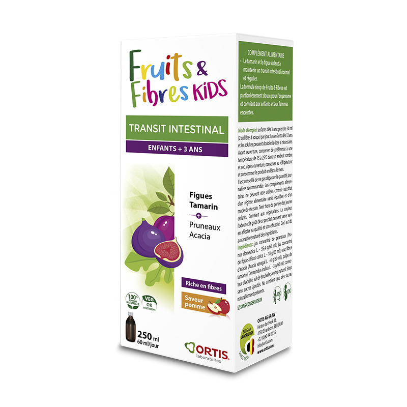 Ortis Fruits Fibres Kids Transit Intestinal Sirop 250ml Mon Pharmacien Conseil