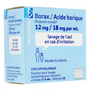 Borax Acide Borique 15 Unidoses Ophtalmiques Biogaran Conseil