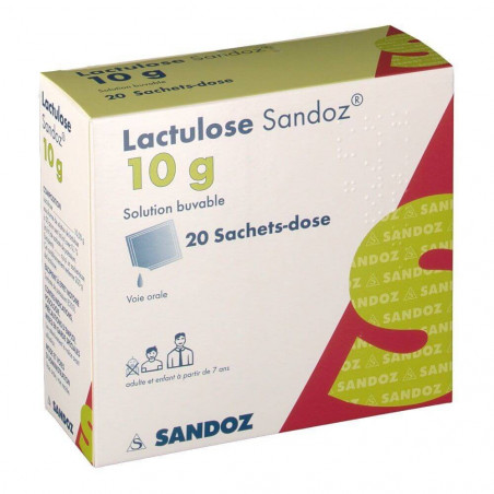 Lactulose Sandoz 10 g Oral Solution 20 Dose Sachets 