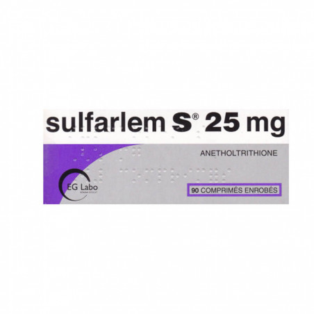 Sulfarlem S 25 mg 90 Comprimés enrobés 3400930270295