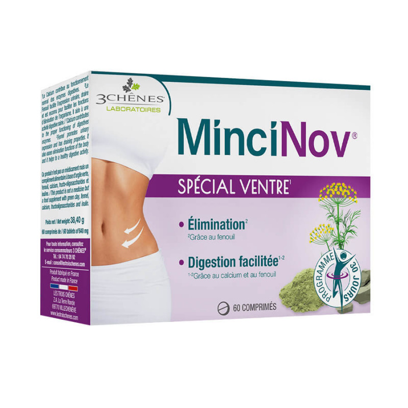 Mincinov Spécial ventre Minceur Boite de 60 comprimés 3525720002143