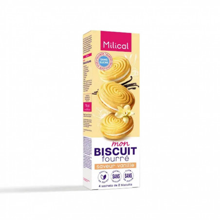 Milical Biscuits fourrés vanille 4 sachets de 2 biscuits 3770008157507