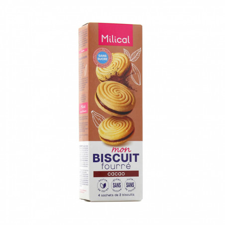 Milical Biscuits fourrés cacao 4 sachets de 2 biscuits 3770008157521