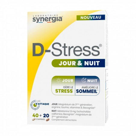 Synergia D-Stress Jour et Nuit 60 Comprimés 3760139290761