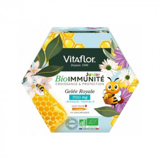 Vitaflor BioImmunité Gelée Royale Bio 700 mg Junior 14 Unicadoses 3665045000087