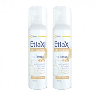 Etiaxil Anti-transpirant Tolérance 48h Peaux délicates aérosol 2 x 150 ml 3614810003235