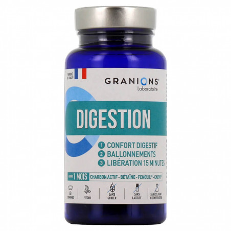 Granions Digestion Confort Ballonnements 60 comprimés 3760155216608