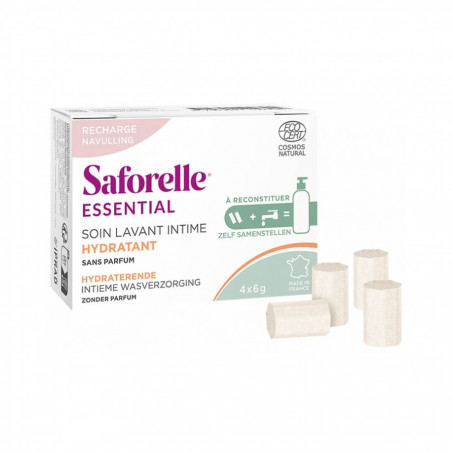 Saforelle Soin Lavant Intime Hydratant Kit à Reconstituer Recharge 4 Bâtonnets 3700399102794