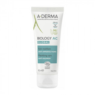 A-DERMA Biology AC Global Soin Matifiant Anti-Imperfections Bio 40 ml