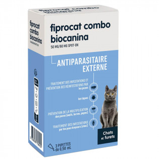 Biocanina Fiprocat Combo Antiparasitaire externe 3 pipettes 3838989758905