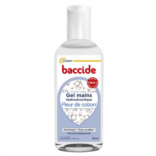 Baccide Gel Mains Désinfectant Hydroalcoolique Fleur de coton Peaux sensibles 100ml 3614810005925