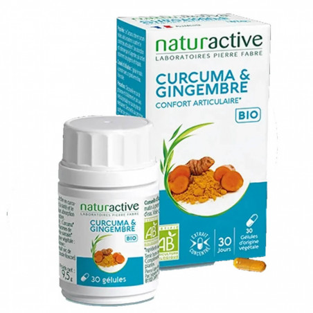 Naturactive Curcuma et gingembre Bio Confort articulaire 30 gélules 3665606002178