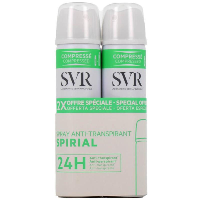 SVR Spirial Déodorant Anti-Transpirant Spray Lot de 2 x 75 ml 3401326466285