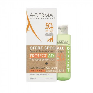 A-derma Protect AD 150 ml + free Exomega Control 100 ml