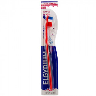 Elgydium Soft Toothbrush Made in France red