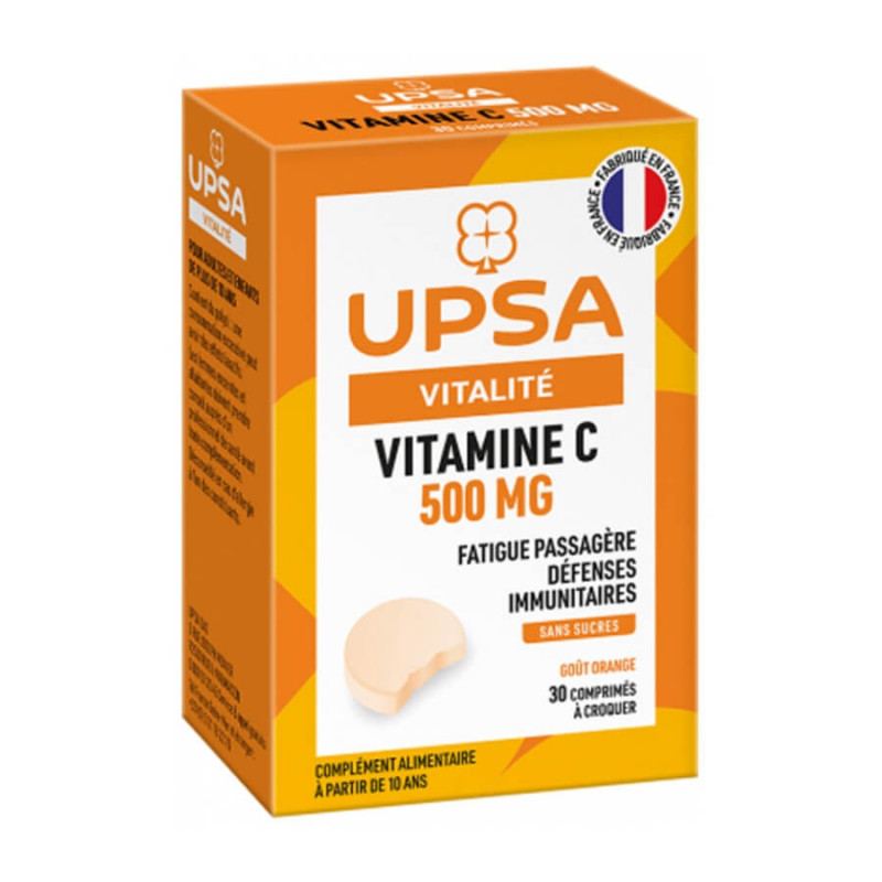 Vitamine C UPSA 500mg boîte de 30 cps à croquer 3585550000528