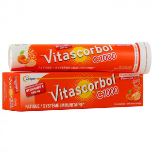 Vitascorbol Vitamine C 1000 20 comprimés effervescents 3614810001606