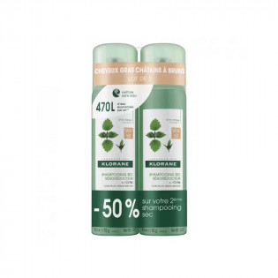 Klorane Sebo-Regulating Dry Shampoo with Nettle 2 x 150 ml