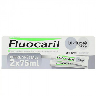 Fluocaril Whitening Toothpaste. Lot of 2 Tubes of 75ML