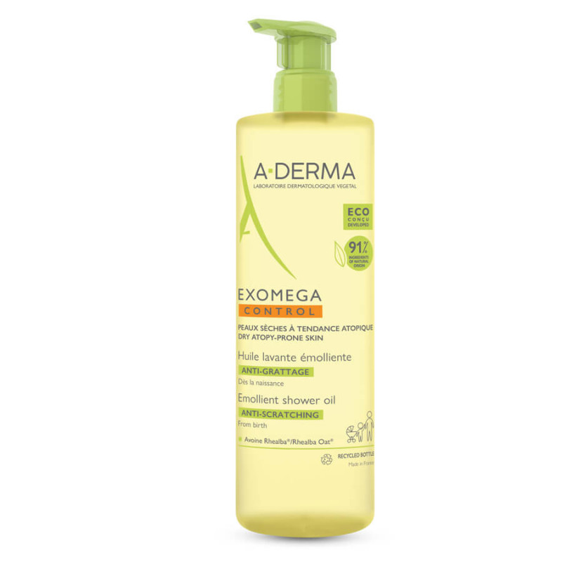 A-Derma Exomega Control Huile lavante émolliente Anti-Grattage 750 ml 3282770143409