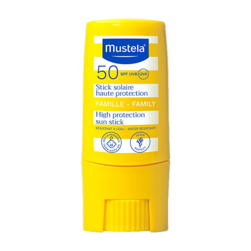 Mustela Stick Solaire Haute Protection SPF50 Famille 9 ml 3504105037772