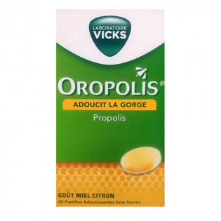 Vicks Oropolis Propolis Honey Lemon 20 sugar-free lozenges