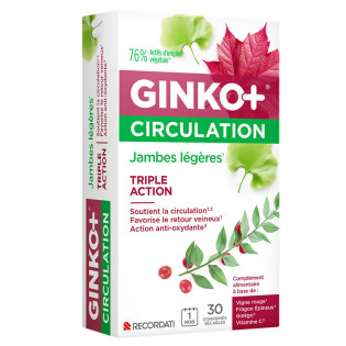 Ginko+ Circulation Jambes légères 30 comprimés 3665490000304