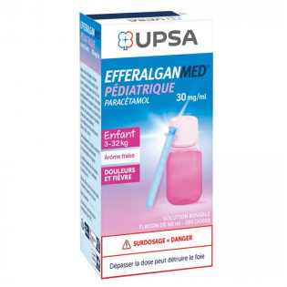 Upsa Efferalgan Med Pediatrics 30 mg/ml Children 3 to 32 kg 90 ml