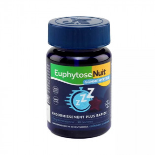 EuphytoseNight 1mg Melatonin Faster Sleep 30 Blueberry Gummies