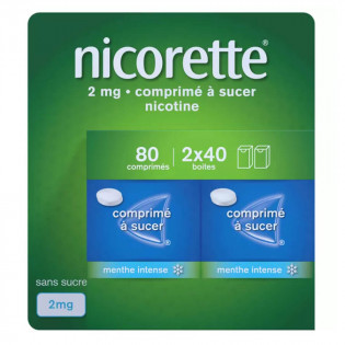 Nicorette 2 mg Menthe intense 80 comprimés à sucer 3400930285695