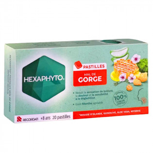 Hexaphyto Pastilles Mal de Gorge 20 pastilles