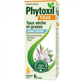 Phytoxil Sirop Sans sucre soulage la toux Flacon 120 ml 3582910089599