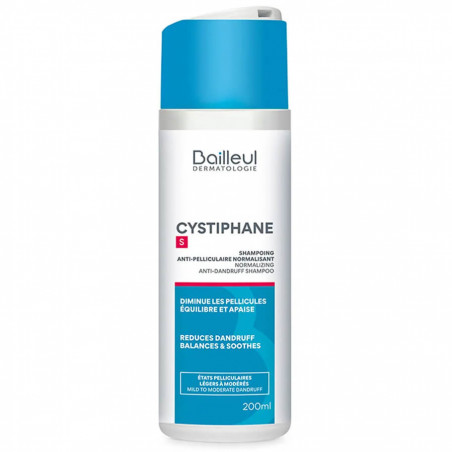 Cystiphane S Shampoing Anti-Pelliculaire Normalisant États Pelliculaires Légères A Modérés 200ml 3660398501212