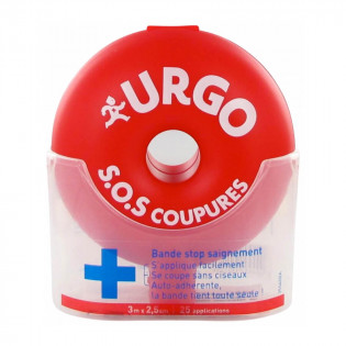 Urgo S.O.S Coupures Bande Stop Saignement 3 m x 2,5 cm 3664492001234