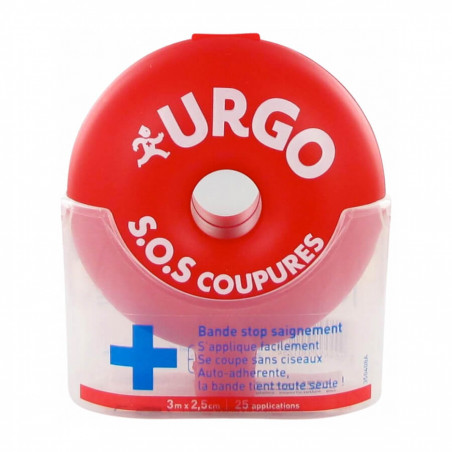 Urgo S.O.S Coupures Bande Stop Saignement 3 m x 2,5 cm 3664492001234