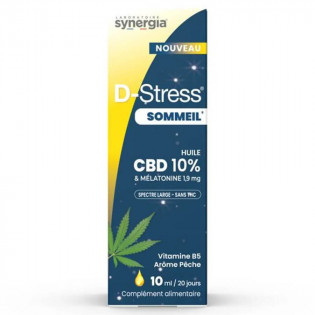 Synergia D-Stress Sleep CBD Oil 10% & Melatonin 1.9mg 10 ml