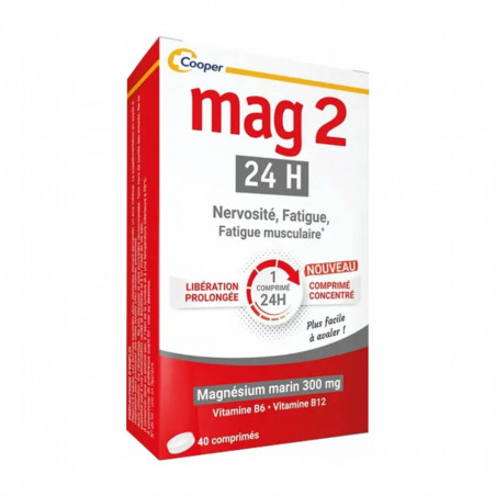 Mag 2 24H Formule Renforcée 40 Comprimés 3614810005611