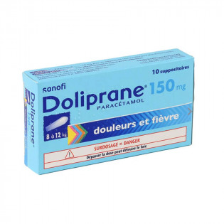 Sanofi Doliprane suppositories for infants 150 mg