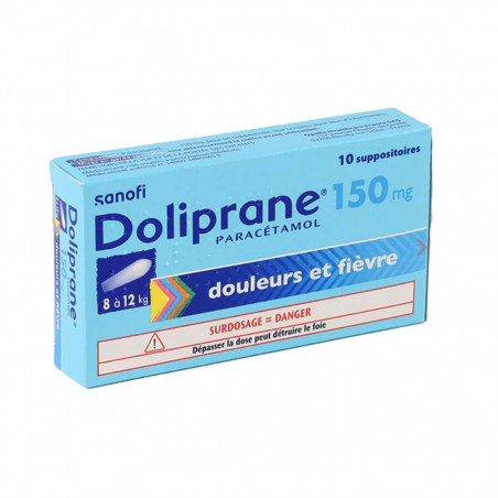 Sanofi Doliprane suppositoires nourrissons 150 mg 3400934809408