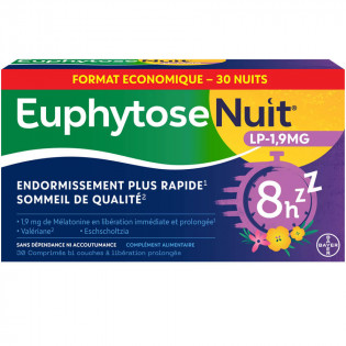 Bayer Santé Euphytose Nuit LP 1 9 mg 30 Comprimés 3534510001662