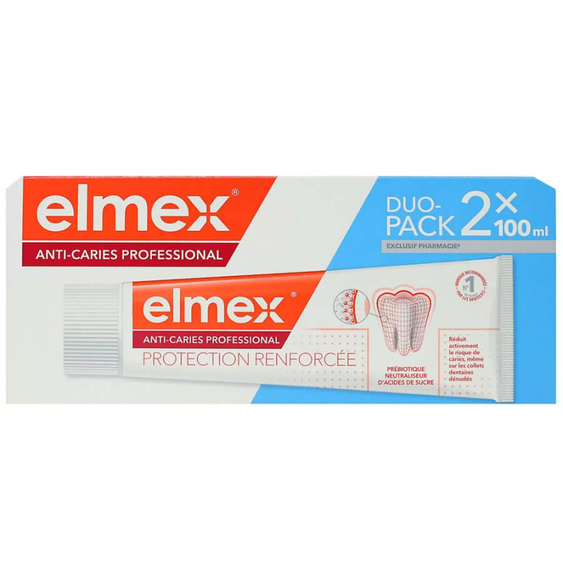 Elmex Dentifrice Anti-Caries Professional Protection Renforcée Lot de 2 x 100 ml 8718951668126