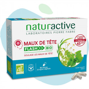 Naturactive Maux de Tête Flash Bio 14 Gélules 3665606002758