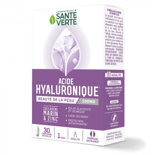 Santé Verte Hyaluronic Acid 200 mg + Marine Collagen 250 mg. 30 tablets