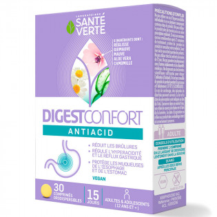 Santé Verte DigestConfort Antiacid 30 Comprimés Orodispersibles 3700695203522