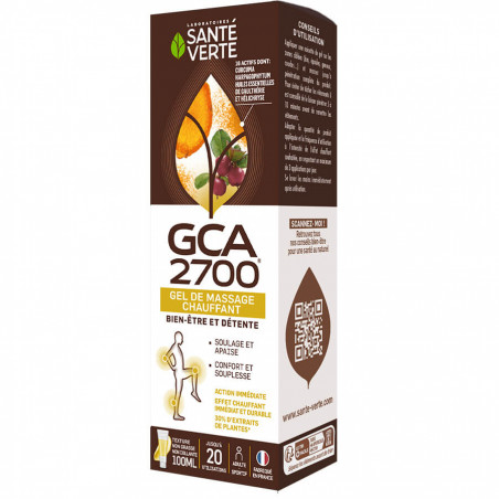 Santé Verte GCA 2700 Gel de massage chauffant Confort et Souplesse Tube 100 ml 3700695220376